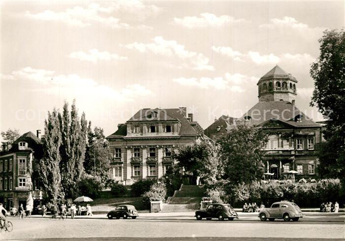 BAYREUTH Bayern Blick vom Luitpoldplatz zum Gontardhaus Schlo?caf