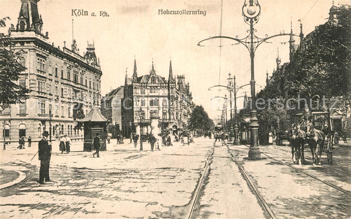 K?ln Rhein Hohenzollernring Pferdekutsche