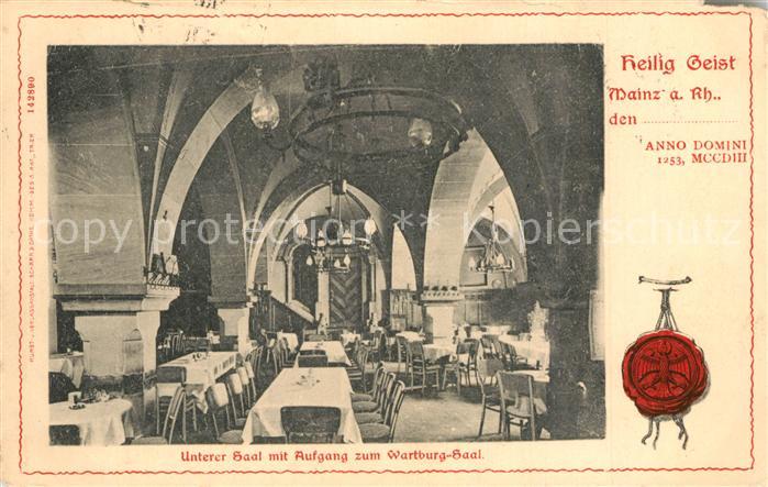 Mainz Rhein Unterer-Saal mit Aufgang zum Wartburg-Saal