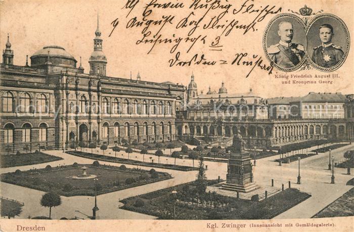 DRESDEN Elbe Zwinger mit Gem?ldegalerie