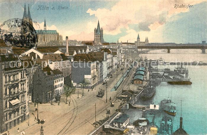 K?ln Rhein Rheinufer Strassenbahn