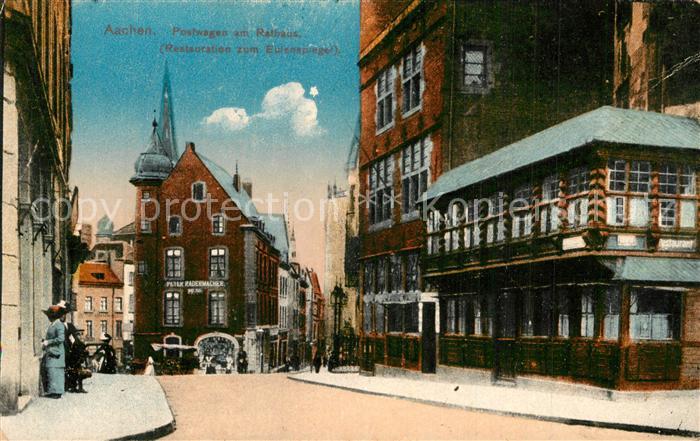 AACHEN NRW Postwagen am Rathaus