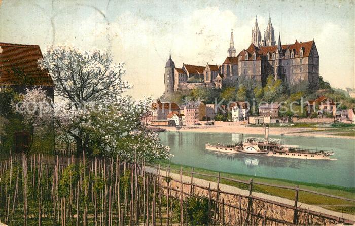 Meissen Elbe Sachsen Albrechtsburg