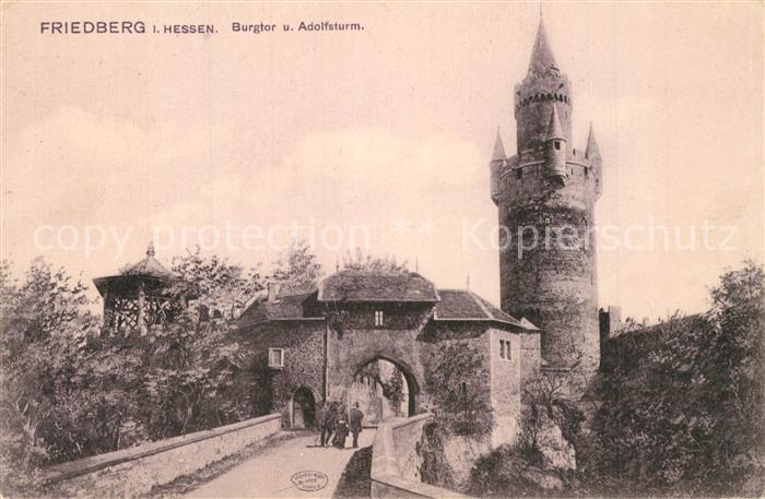 Friedberg Hessen Burgtor und Adolfsturm