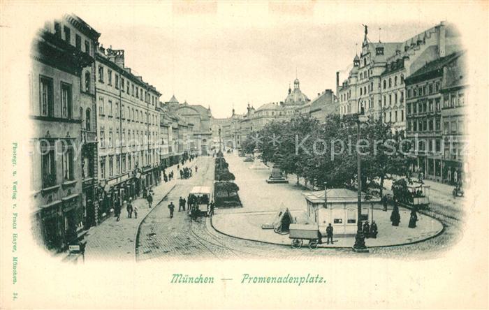 Muenchen Bayern Promenadenplatz Strassenbahn