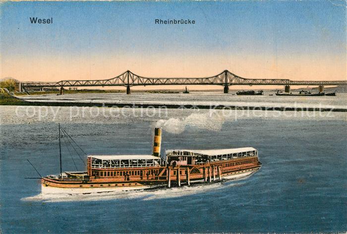 Wesel Rhein Rheinbr?cke Dampfer