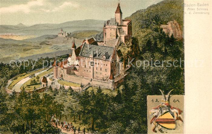 BADEN-BADEN BW Schloss vor der Zerst?rung