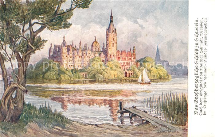 Schwerin Mecklenburg Schloss K?nstlerkarte