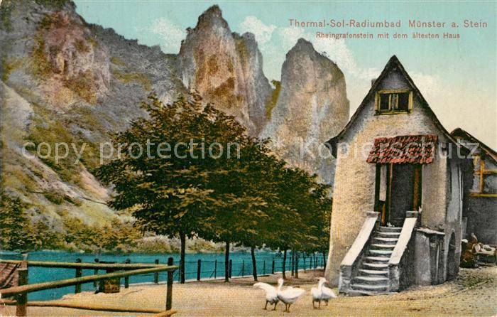 M?nster Stein Ebernburg Bad Rheingrafenstein mit ?ltstem Haus G?nse