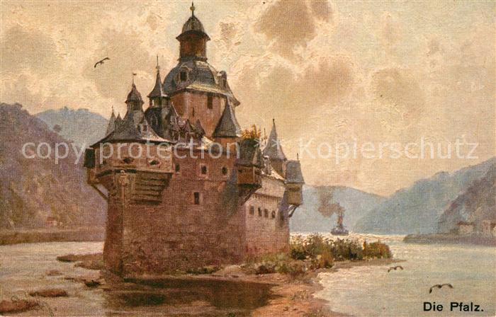 Kaub Die Pfalz K?nstlerkarte