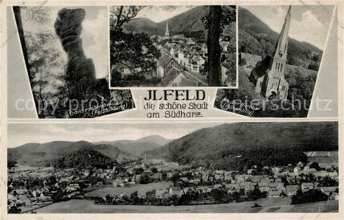 Ilfeld S?dharz G?nseschnabel Kirche Fliegeraufnahme