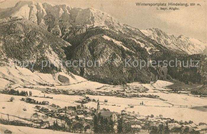 Bad Hindelang Fliegeraufnahme Neujahrskarte