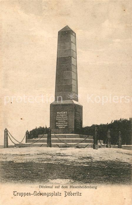 D?beritz Truppen?bungsplatz Denkmal auf dem Hasenscheidenberg