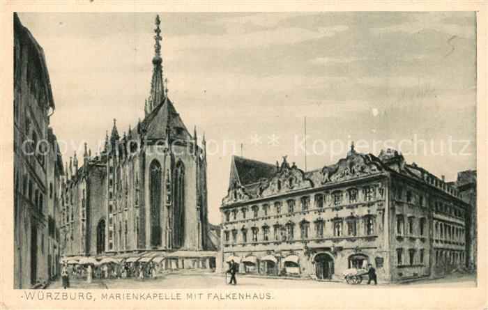W?rzburg Marienkapelle mit Falkenhaus