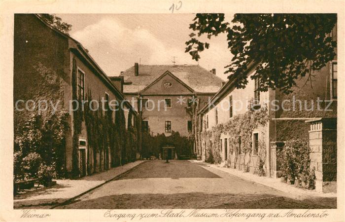 Weimar Thueringen Eingang zum Stadtmuseum Hofeingang von der Amalienstrasse