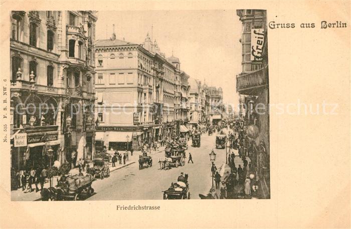 BERLIN  CITY Friedrichstrasse Pferdekutschen