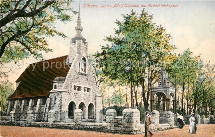 L?tzen Gustav-Adolf-Denkmal mit Ged?chtniskirche
