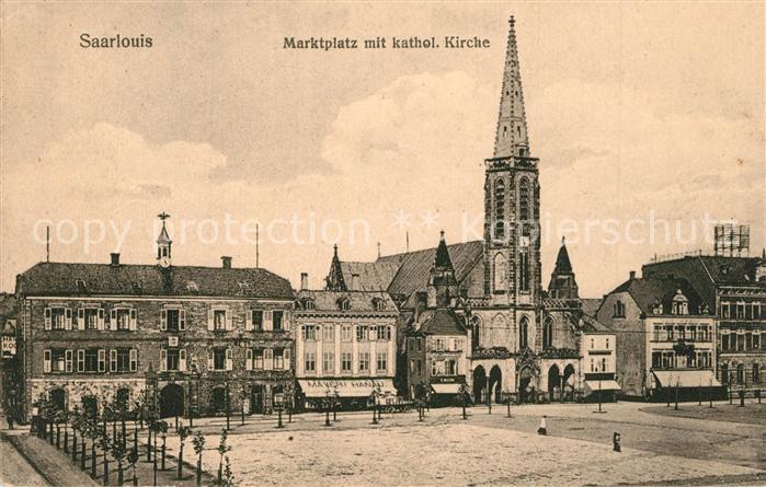 Saarlouis Marktplatz mit Kirche