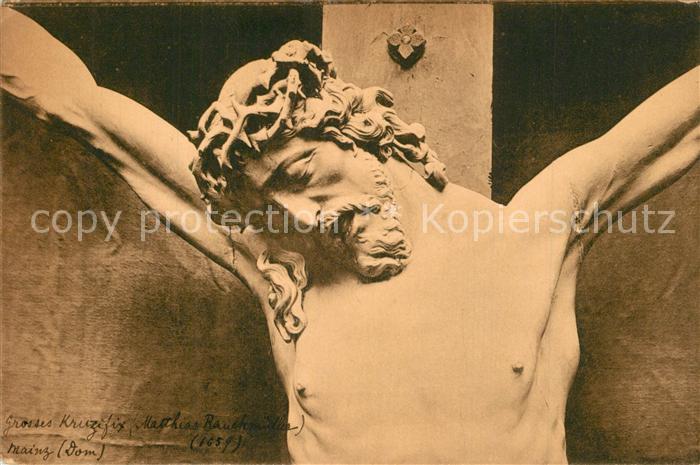 Mainz Rhein Dom Grosses Kruzifix von Matthias Rauchm?ller