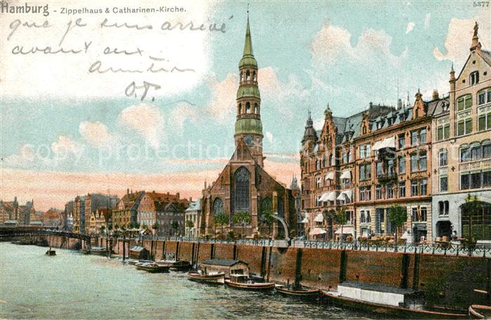 HAMBURG  CITY Zippelhaus Catharinas Kirche