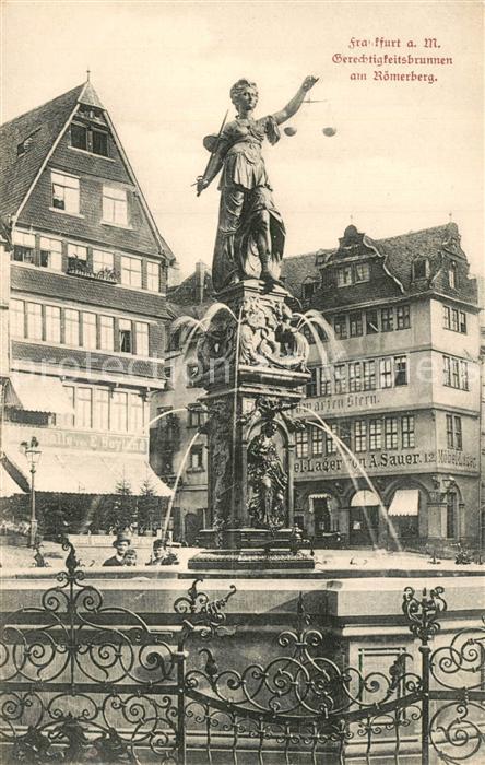 Frankfurt Main Gerechtigkeitsbrunnen am R?merberg