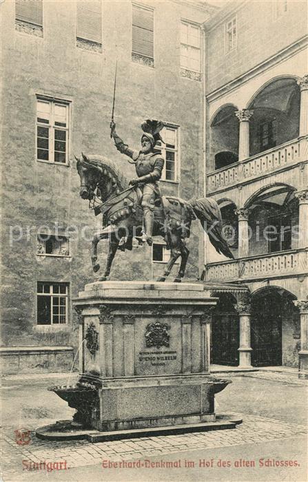 STUTTGART  CITY Eberhard-Denkmal im Hof des alten Schlosses