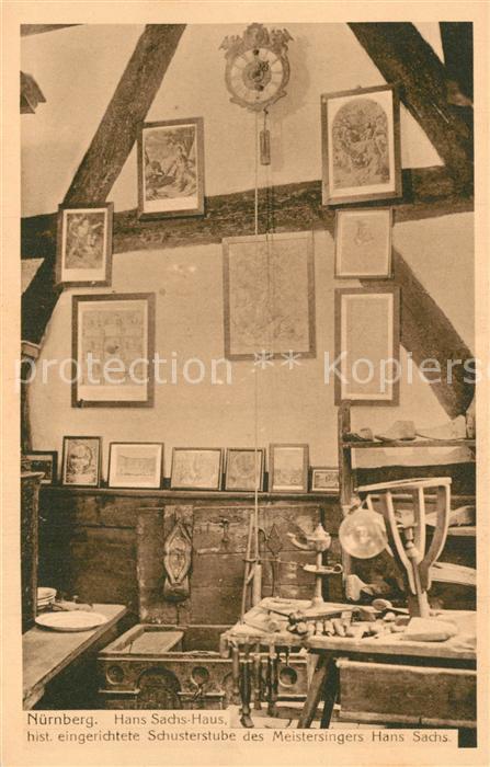 N?rnberg Hans Sachs-Haus Schusterstube des Meistersinges Hans Sachs