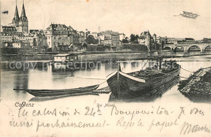 Coblenz Koblenz Moselpartie mit Br?cke