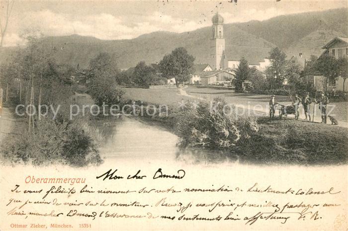 OBERAMMERGAU Bayern Partie am Fluss