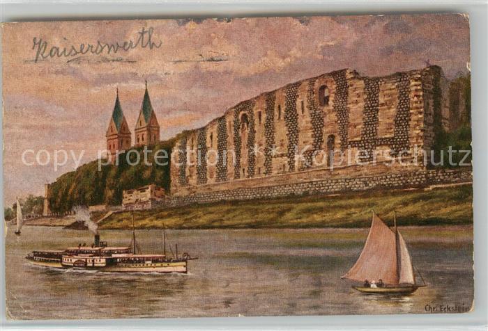 Kaiserswerth Rheinpartie K?nstlerkarte