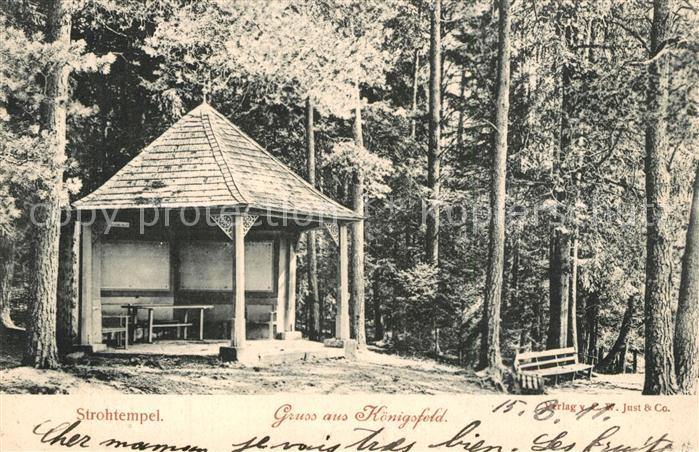 Koenigsfeld Schwarzwald Waldpartie Strohtempel