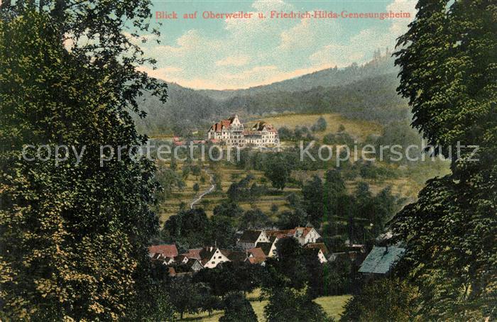 Oberweiler Badenweiler Panorama Blick auf Friedrich Hilda Genesungsheim