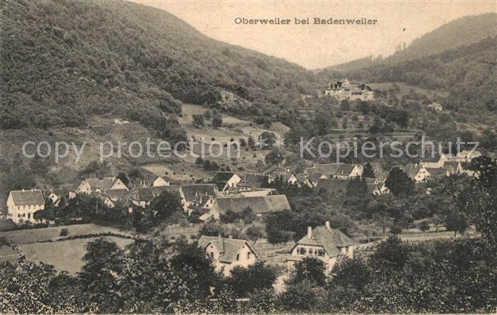 Oberweiler Badenweiler Panorama Blick auf Friedrich Hilda Genesungsheim