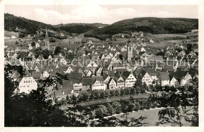 Nagold Panorama Blick vom Schlossberg Schwarzwald
