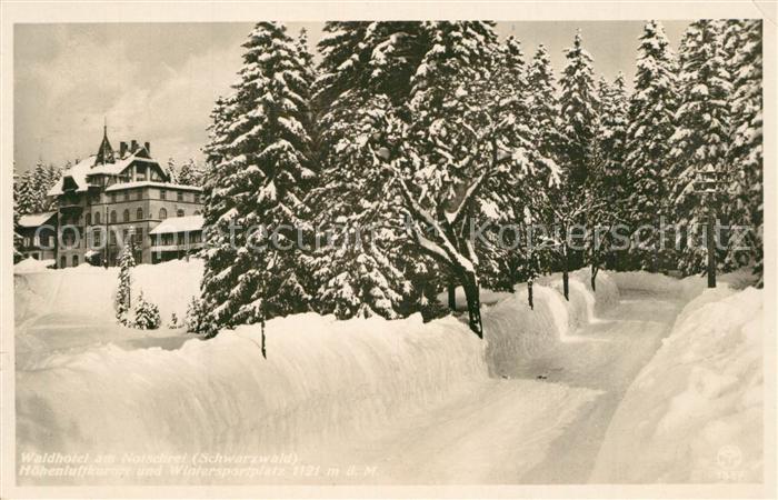 Todtnau Schwarzwald BW Waldhotel am Notschrei Winterlandschaft im Schwarzwald