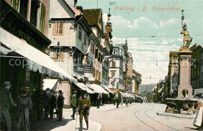 Freiburg Breisgau Kaiserstrasse Brunnen
