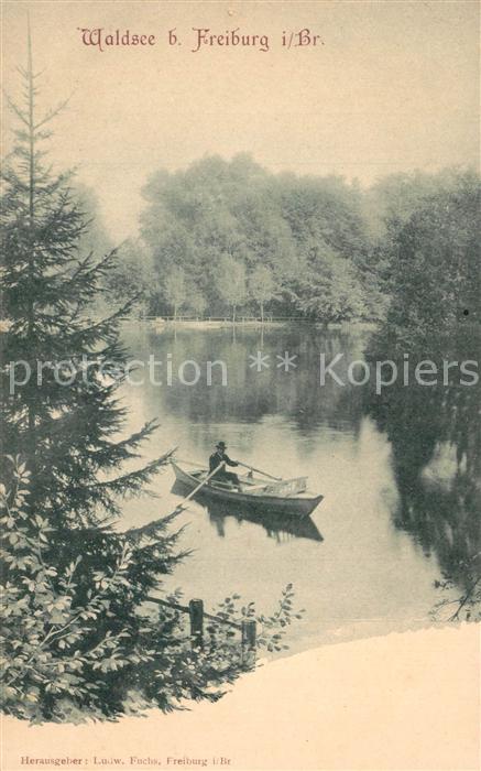 Freiburg Breisgau Partie am Waldsee Bootfahren