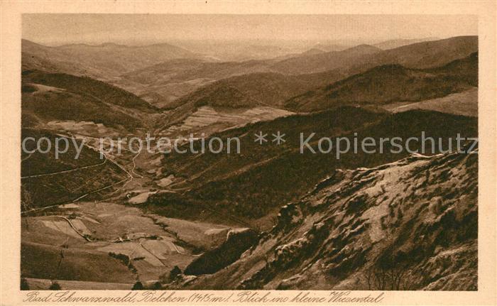 Belchen Baden Landschaftspanorama Blick ins kleine Wiesental Schwarzwald