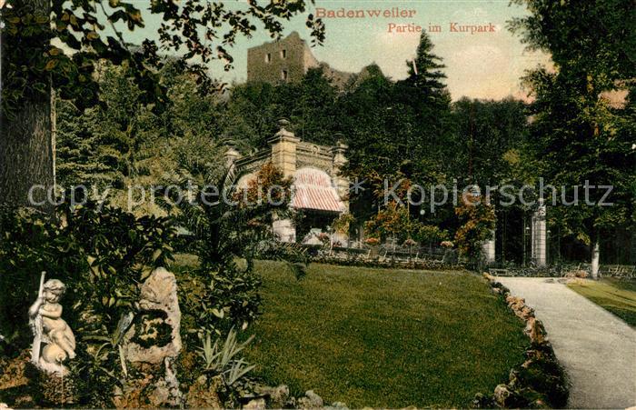 BADENWEILER BW Partie im Kurpark Burgruine Schwarzwald