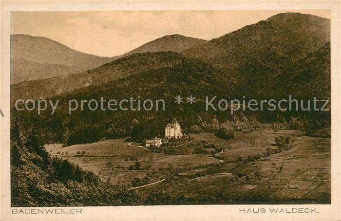 BADENWEILER BW Panorama Blick zum Haus Waldeck Schwarzwald