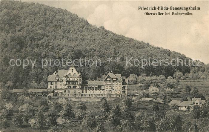 Oberweiler Badenweiler Friedrich Hilda Genesungsheim Schwarzwald
