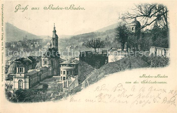 BADEN-BADEN BW Ansicht von Schlossterrasse aus
