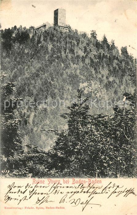 BADEN-BADEN BW Ruine Yburg Schwarzwald