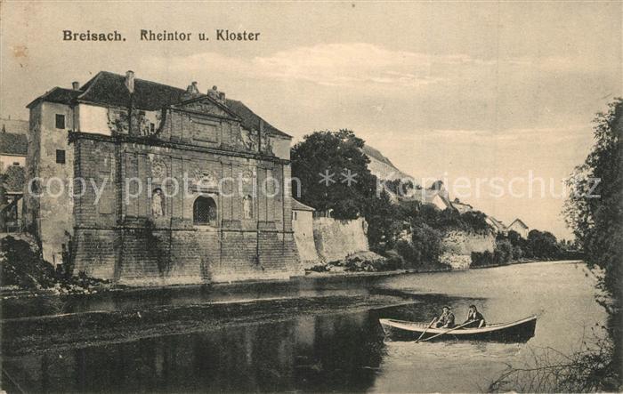 Breisach Rhein Rheintor und Kloster Stempel geprueft