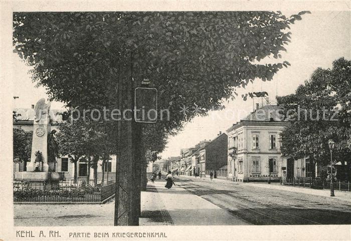 Kehl Rhein Partie beim Kriegerdenkmal