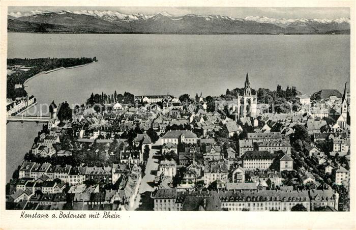 Konstanz Bodensee Altstadt Alpenblick Fliegeraufnahme