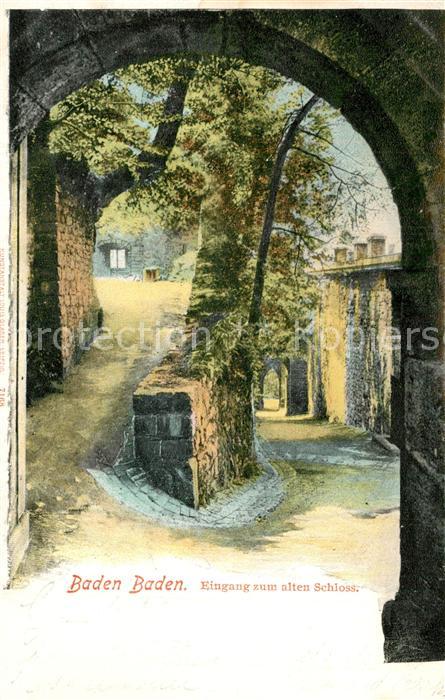 BADEN-BADEN BW Eingang zum alten Schloss