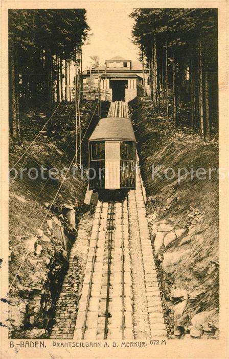 BADEN-BADEN BW Drahtseilbahn auf den Merkur