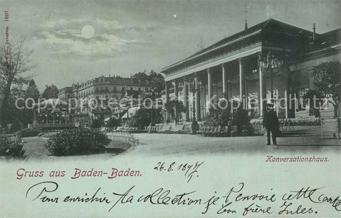 BADEN-BADEN BW Konversationshaus im Mondschein