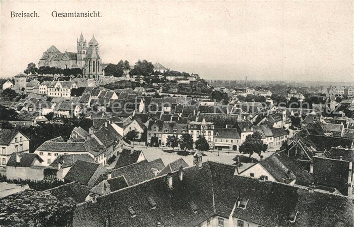 Breisach Rhein Gesamtansicht mit Blick zum Muenster